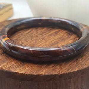 Heavy bakelite tortoise shell rootbeer bracelet B2116 rare vintage find‎